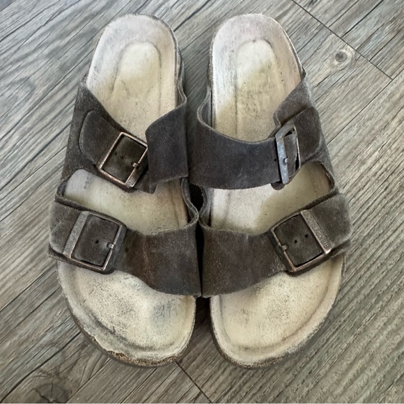 Birkenstock Unisex Arizona Soft Footbed Sandal,Mocha Suede,39 M - Picture 3 of 6